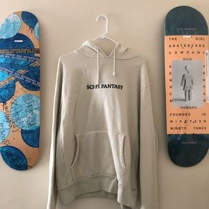 Sci-Fi Fantasy Cream hoodie. New - Size Large